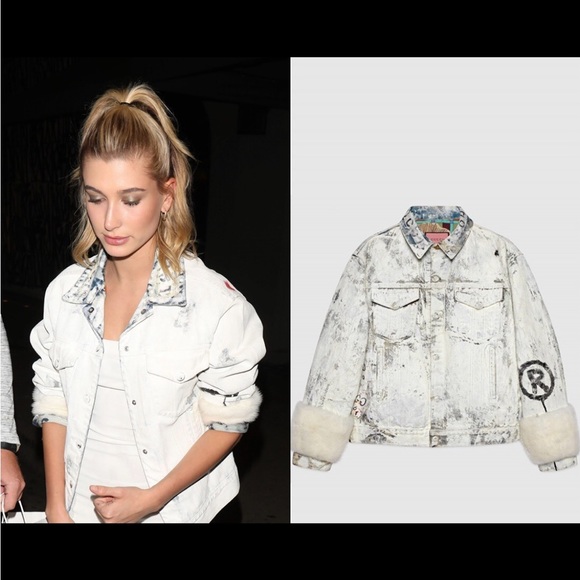 Gucci Trouble Andrew Gucci Ghost Runway Collaboration Logo Denim Mink Fur Jacket - Picture 8 of 17